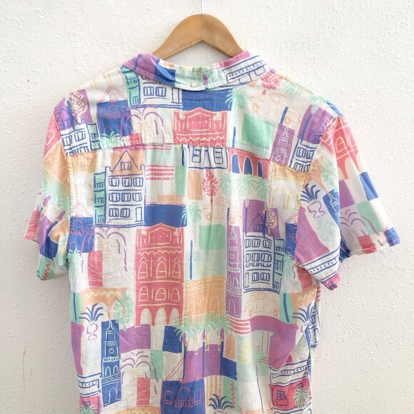 CHUBBIES The King Street Short Sleeve Button Down Shirt Size Medium - Picture 4 of 10